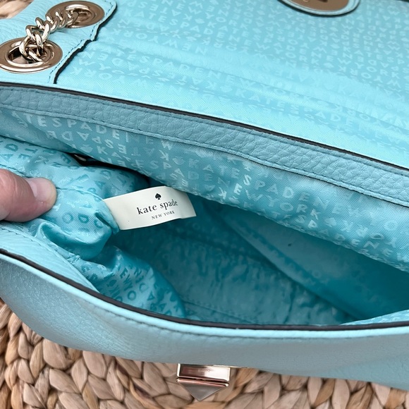 Kate Spade light blue chain strap crossbody shoulder Cynthia purse - Picture 11 of 13